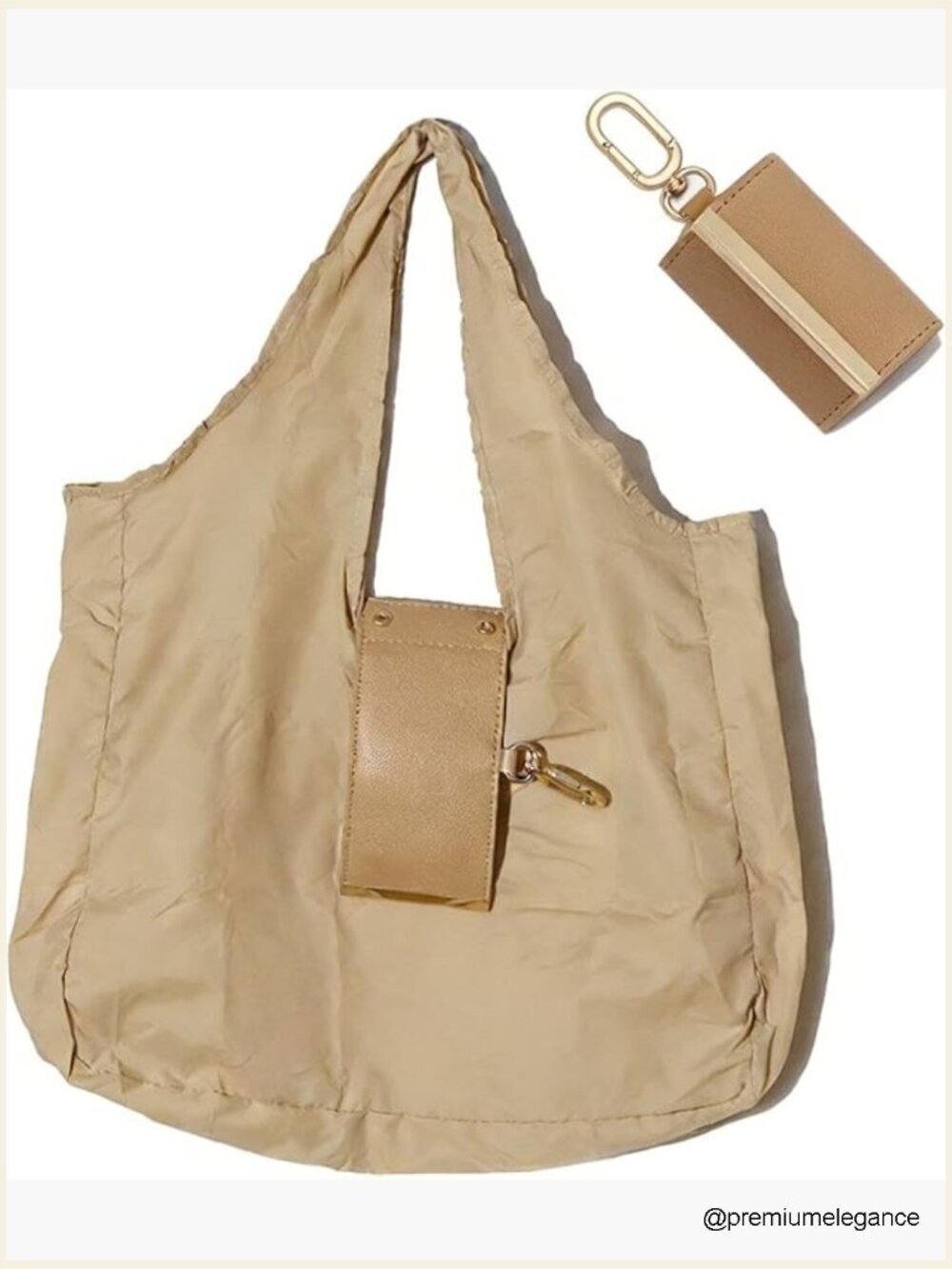 Foldable Keychain Tote Bag, Large Capacity Reusable Shopping Tote, Portable